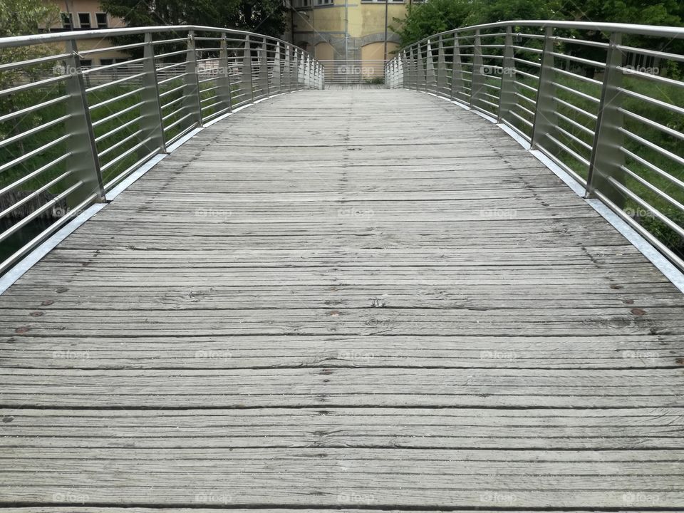 Wood and iron bridge