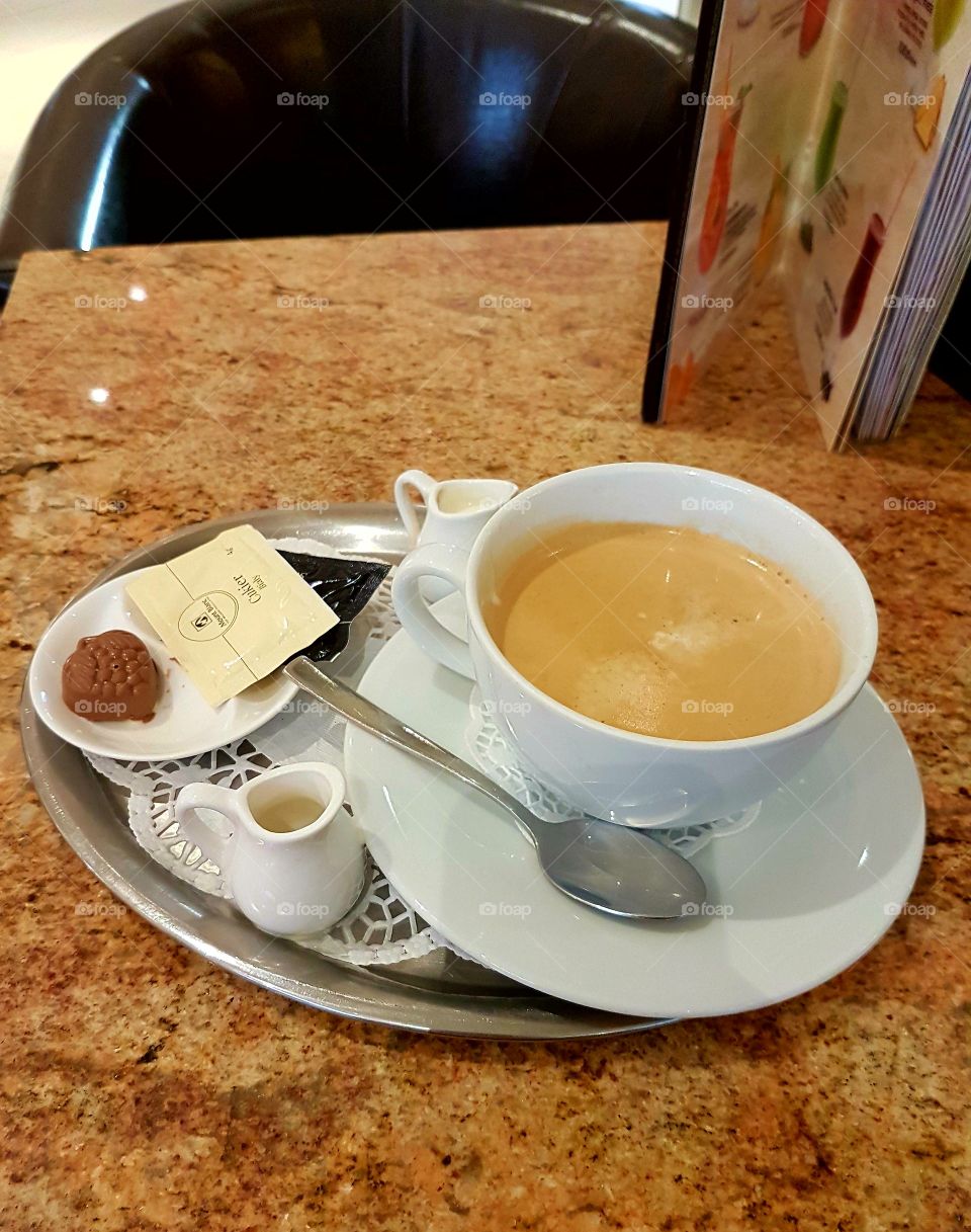 coffee in the restaurant