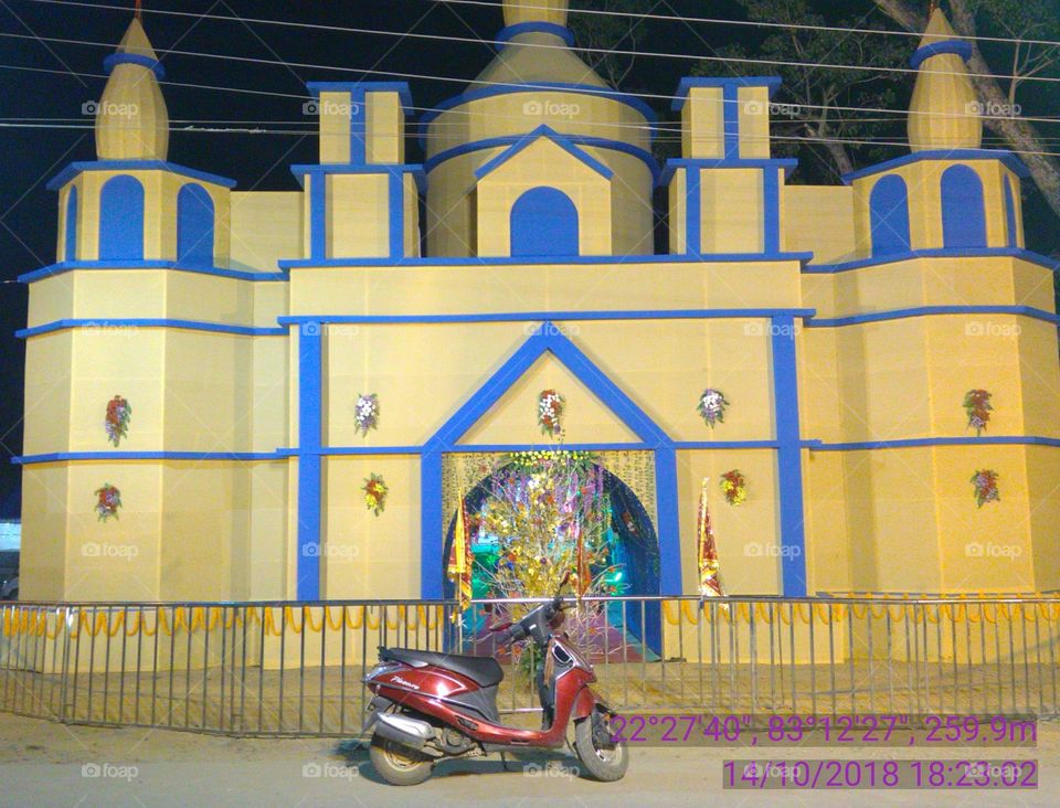 This decorations of festival navaratry and vijayadashmi in India.