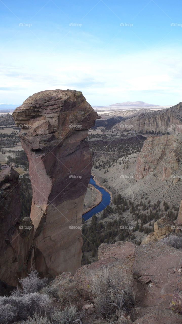 Monkey Rock at Smith Rocks in Oregon