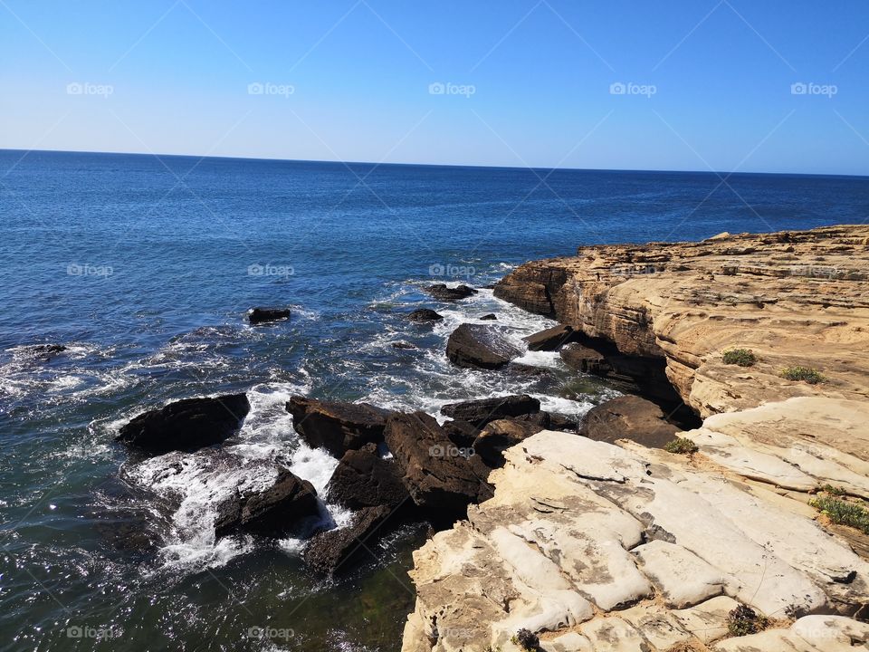 Seashore in Luz, Portugal