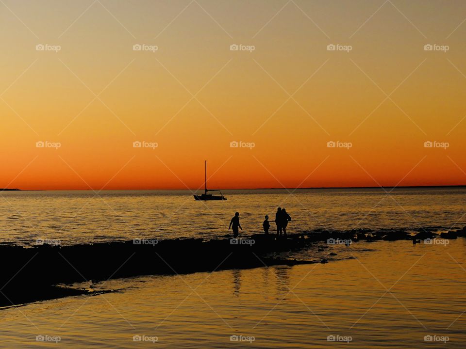 I imprinted this memory in my mind. The evening I showed my children the sun slide down through the sky.  But this outdoor adventure would be special at any beach when the sun slowly heads down