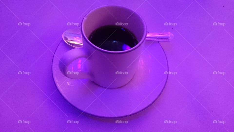 Black filter coffee served after dinner at the Grosvenor House Hotel, Park Lane, Mayfair, London. Enjoyed on a Saturday night in Spring.