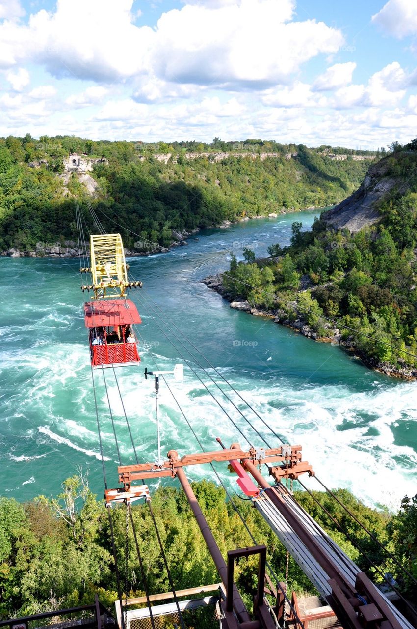 Spanish aerocar over the Whirlpool, niagara falls, canada