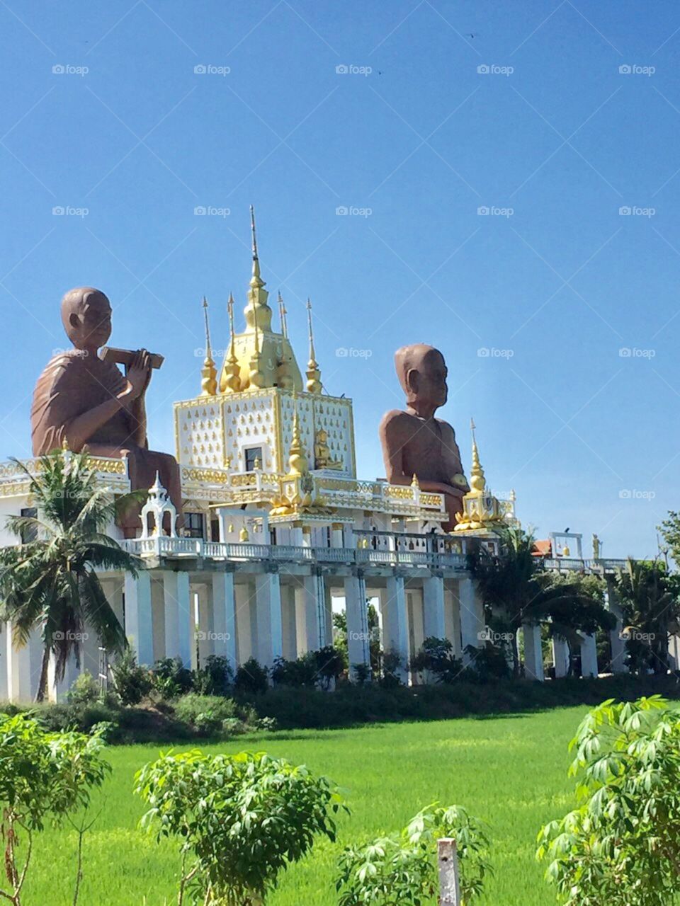Two big buddha on temple