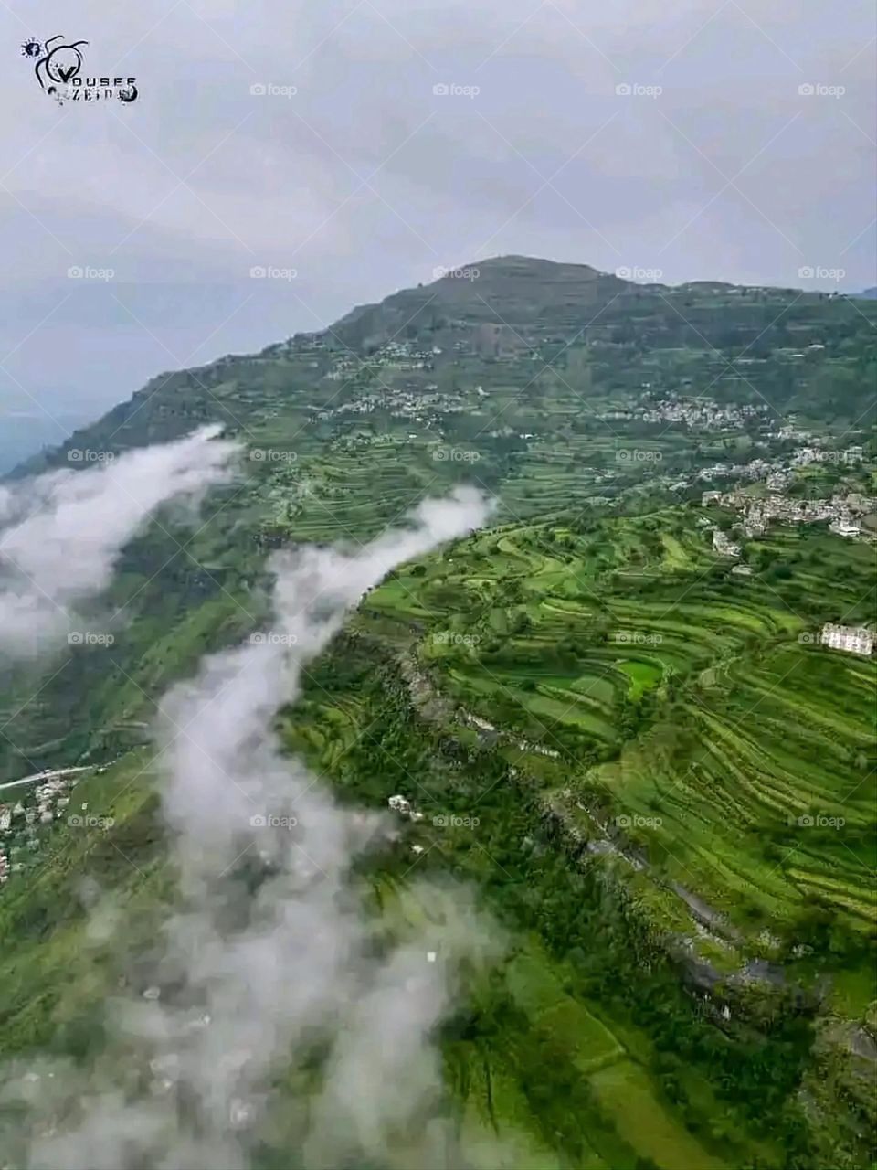 Glory be to God, the magnificent and picturesque view and the natural green trees are a view that is nothing more wonderful than it