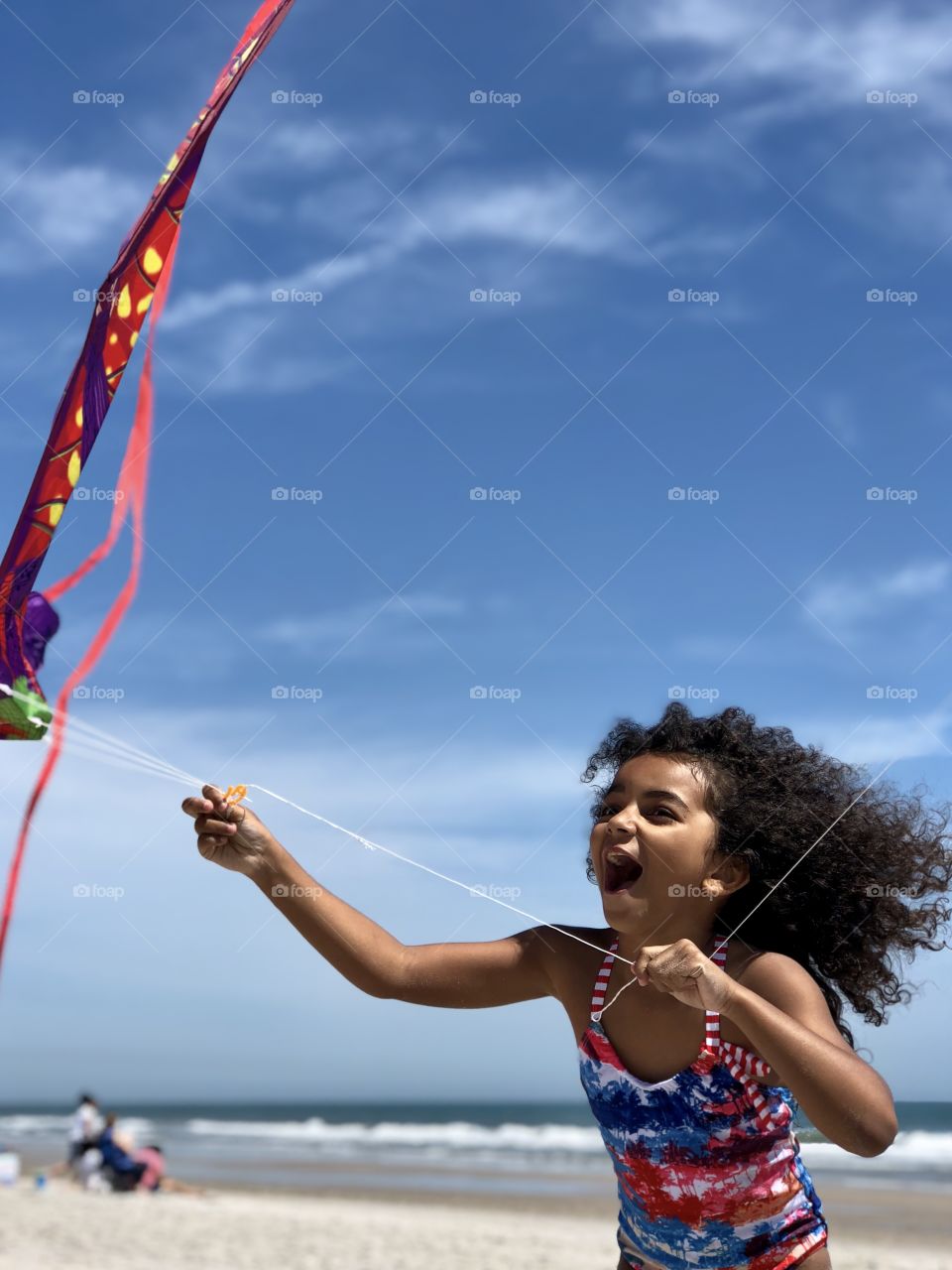 First time flying a kite. 