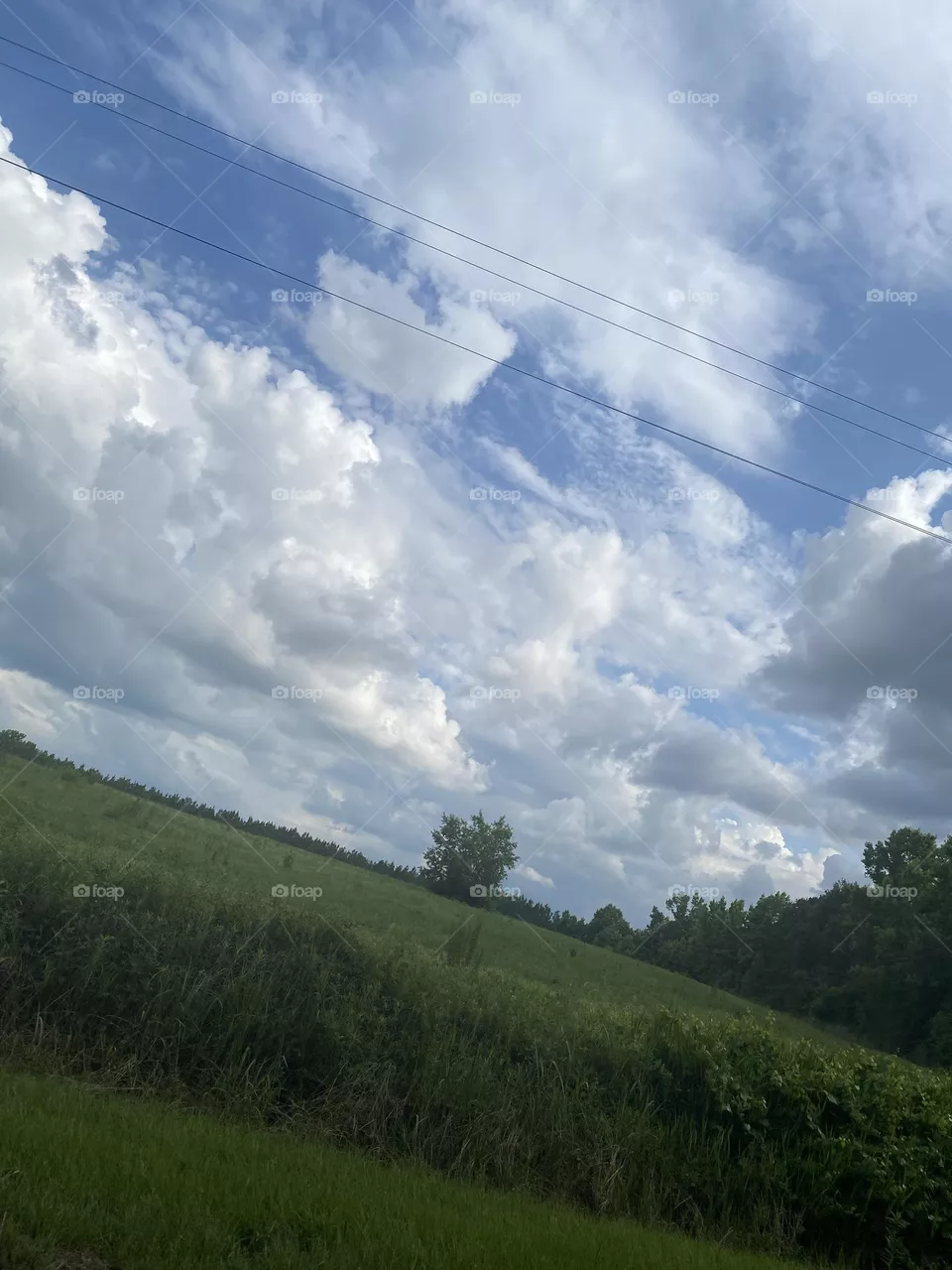 Country field beautiful sky 