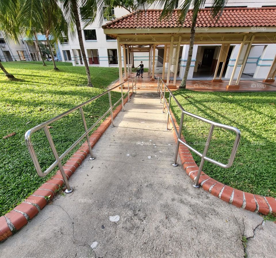 Patched up walkway at Pasir Ris St. 21
