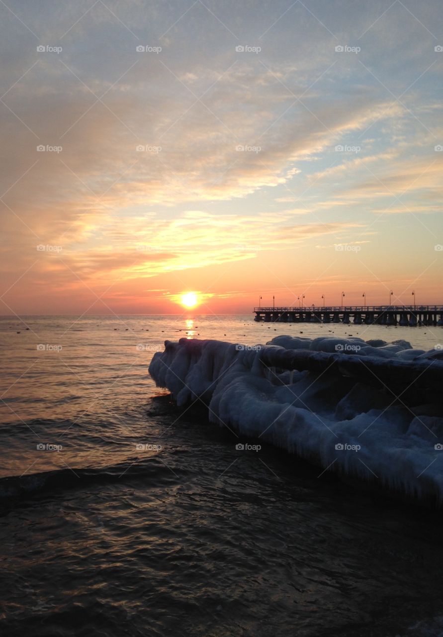 Sunset, Water, Dawn, Sea, Beach