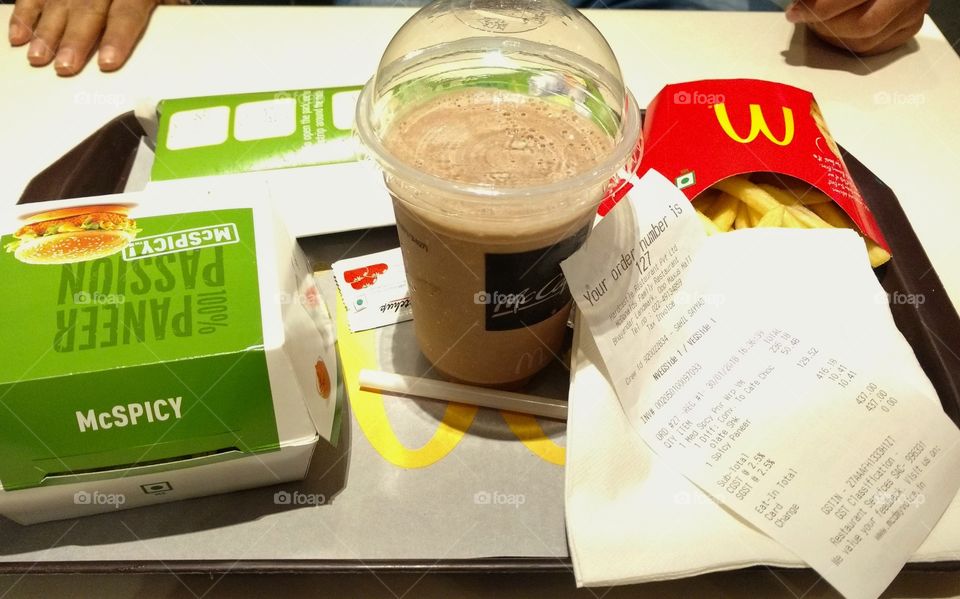 Mc Spicy panner burger Meal