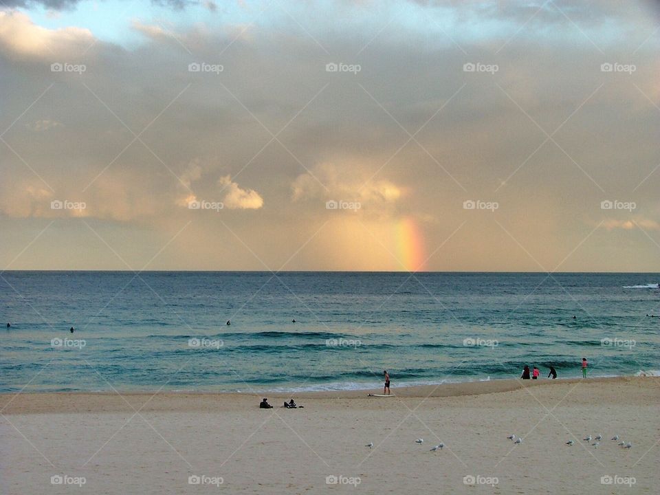 Rainbow in the sea