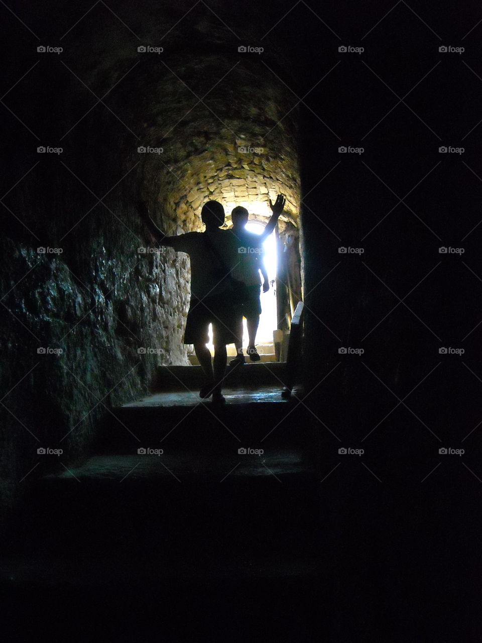 Going under.... under ground. basement.