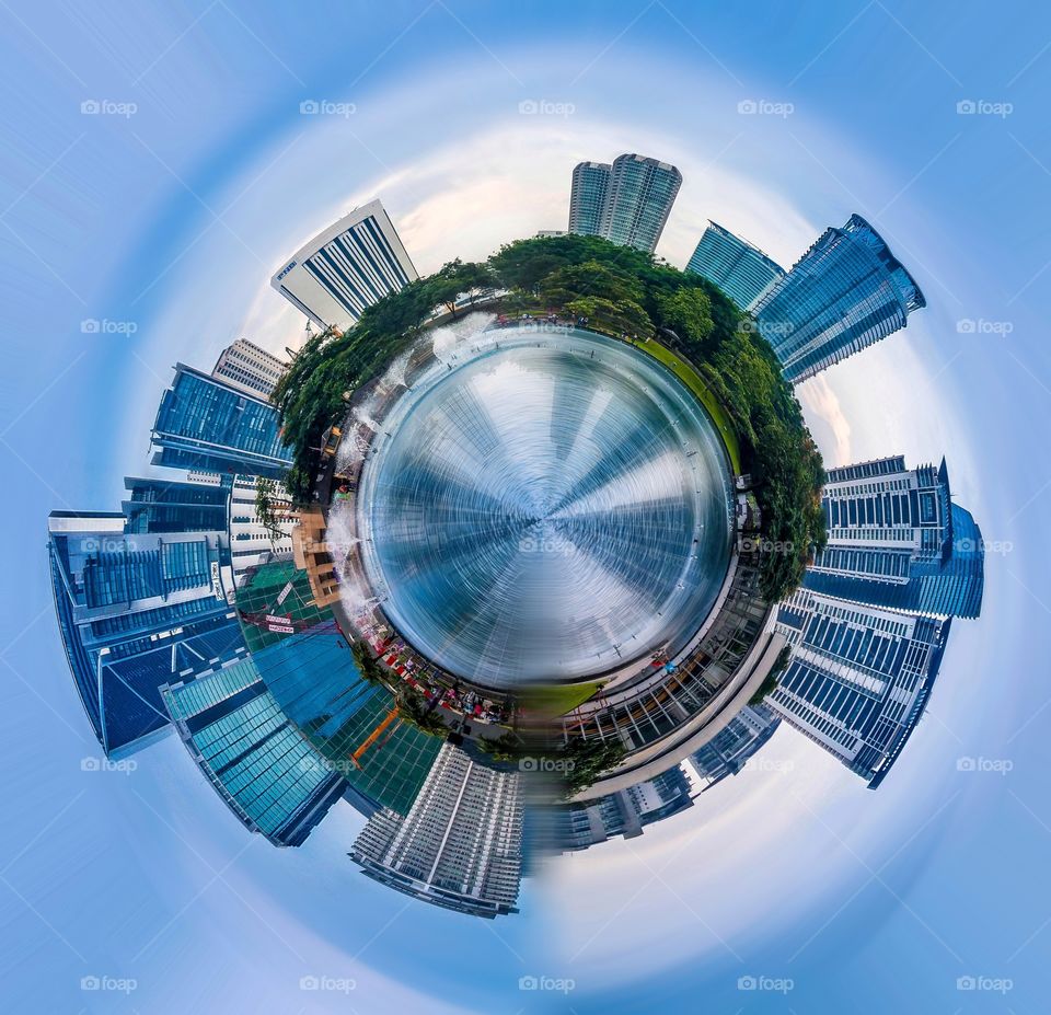 Post edit of a cityscape view