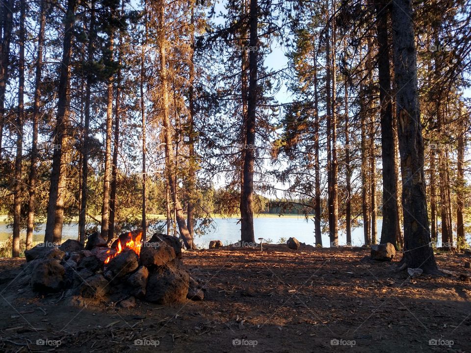 Campfire On The Lake