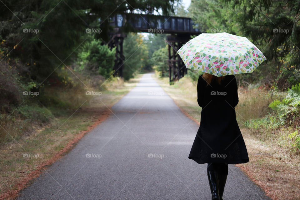 woman with umbrella