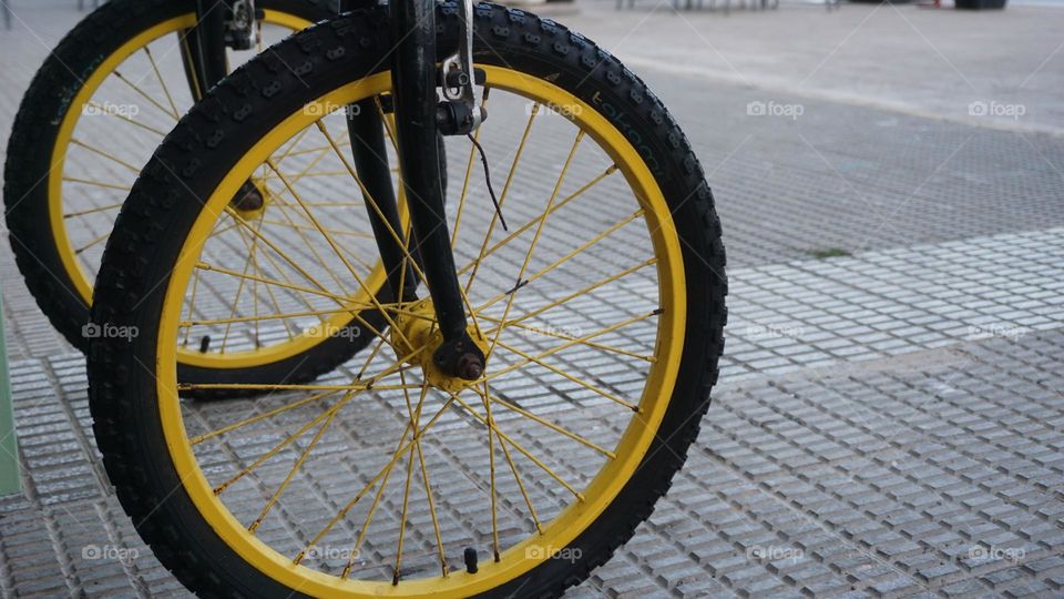 Bycicle#double#yellow