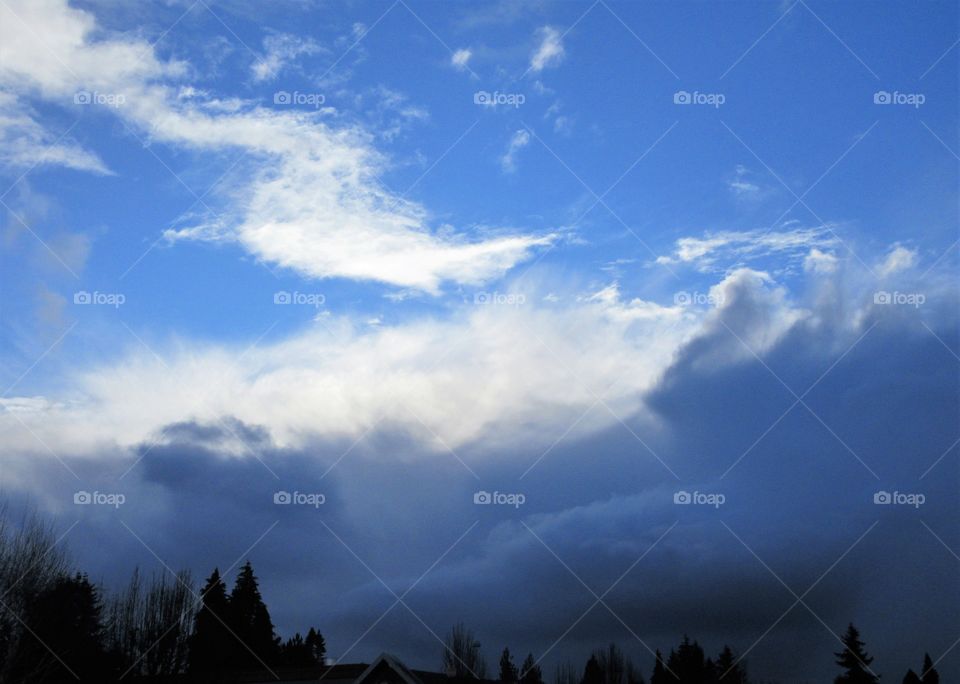 clouds over the city