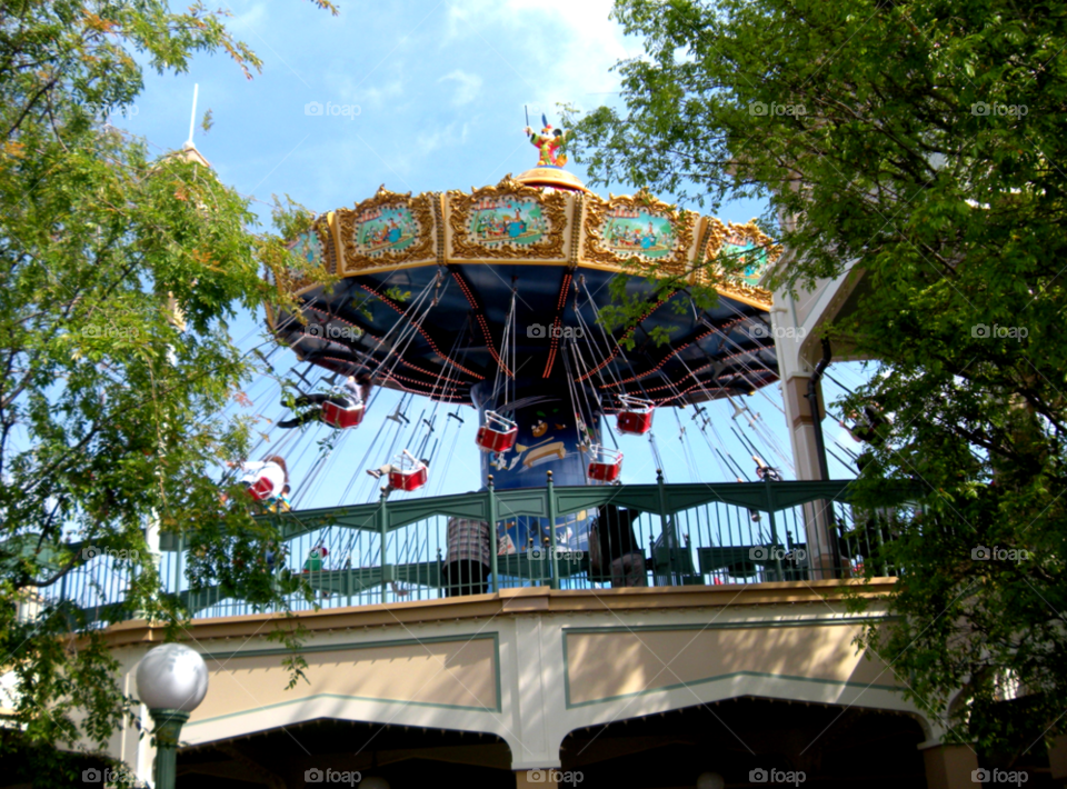 swinging in Disney land