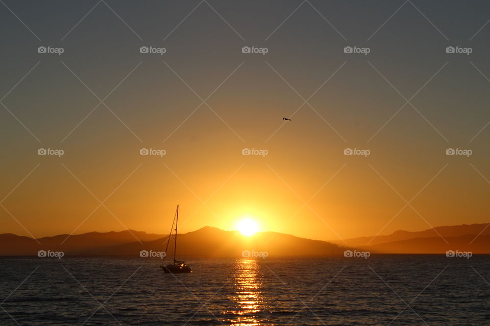 Sunset, Water, Sea, Dawn, Ocean