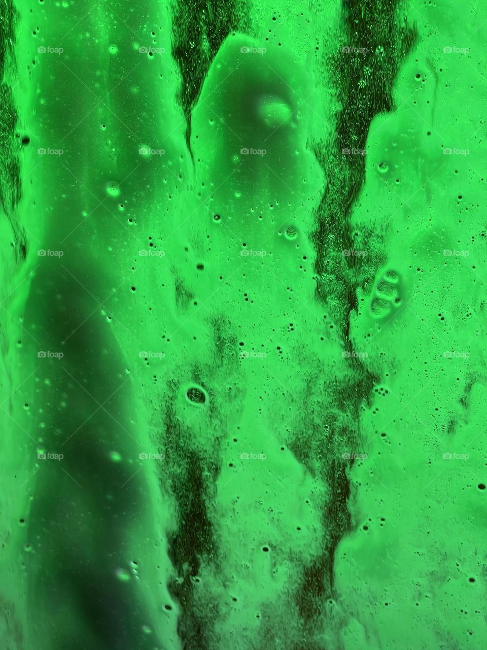 Beautiful Car Wash Soap Splash. Driving Through A Rainfall Of Colors. 