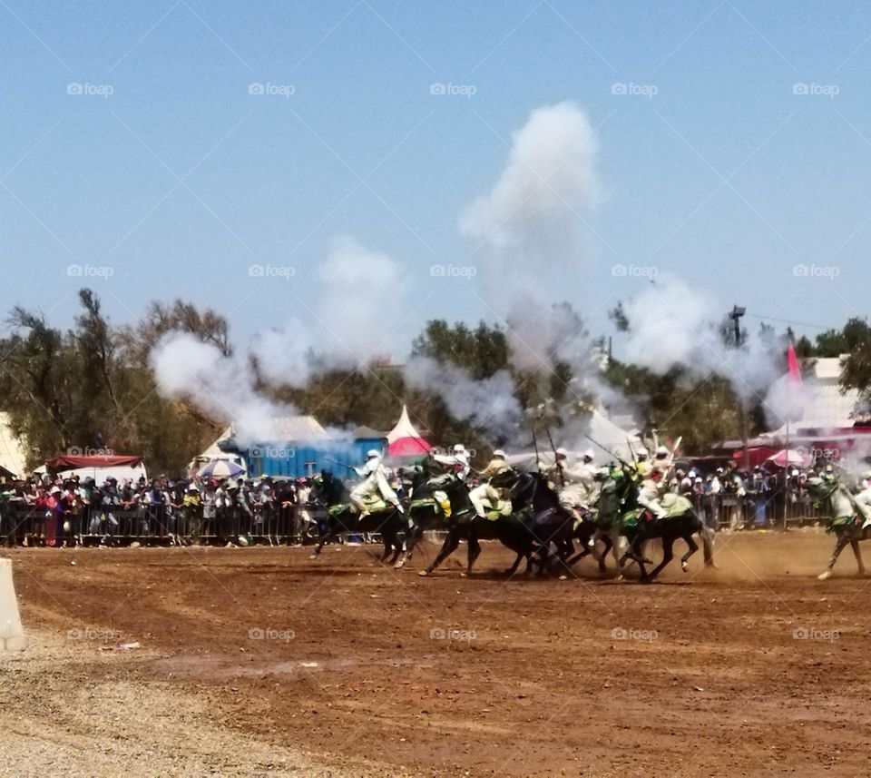 equestrian race in Morocco