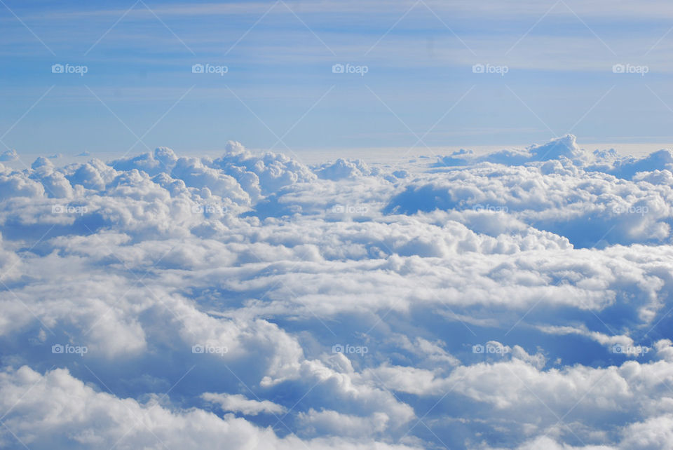 sky heaven blue clouds by paullj