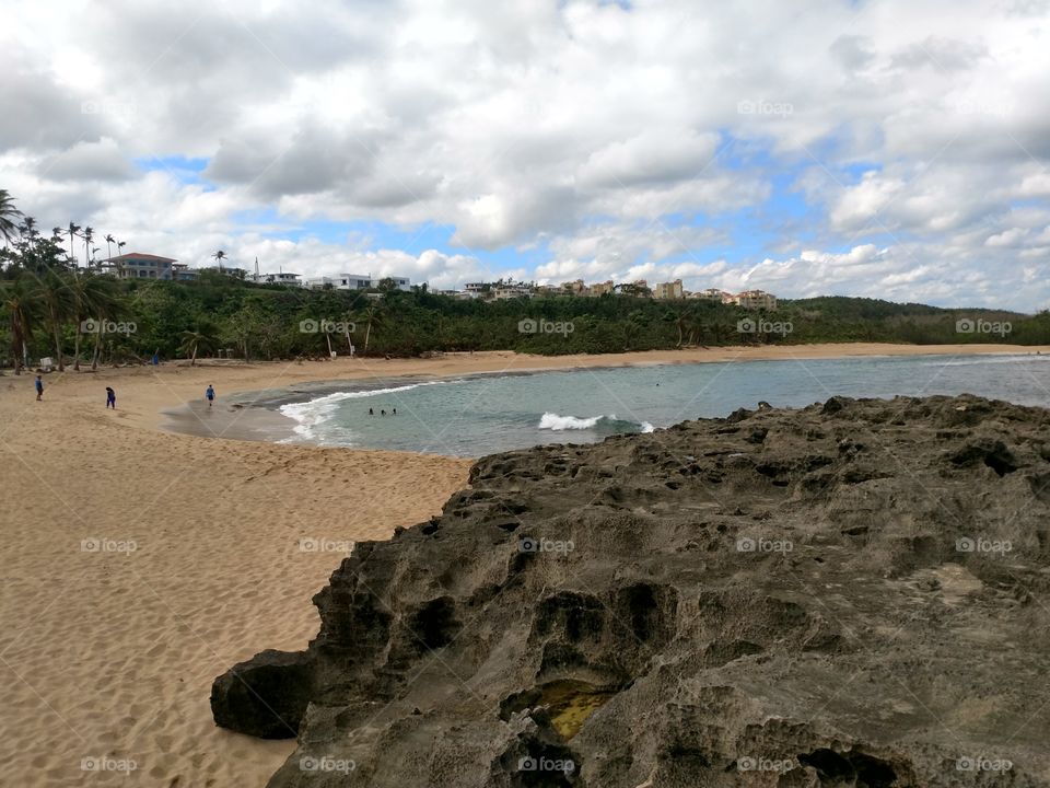 Beach view of Mantai Beach, PR.