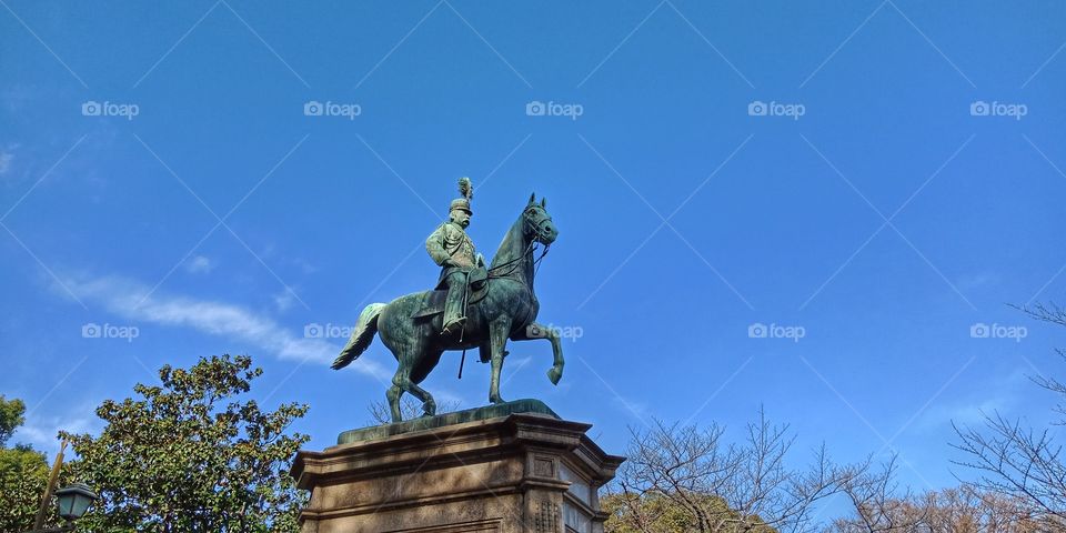 Statue of Prince Komatsu Akihito ( Komatsu no Miya),  Ueno park, Tokyo, Japan