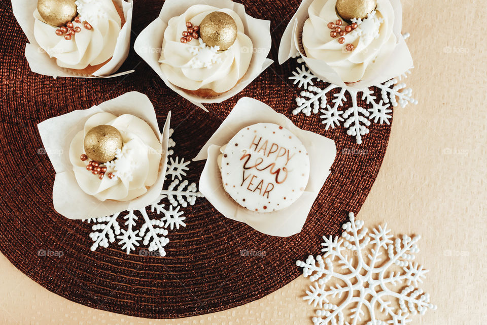 delicious cupcake sweets for Santa for Christmas