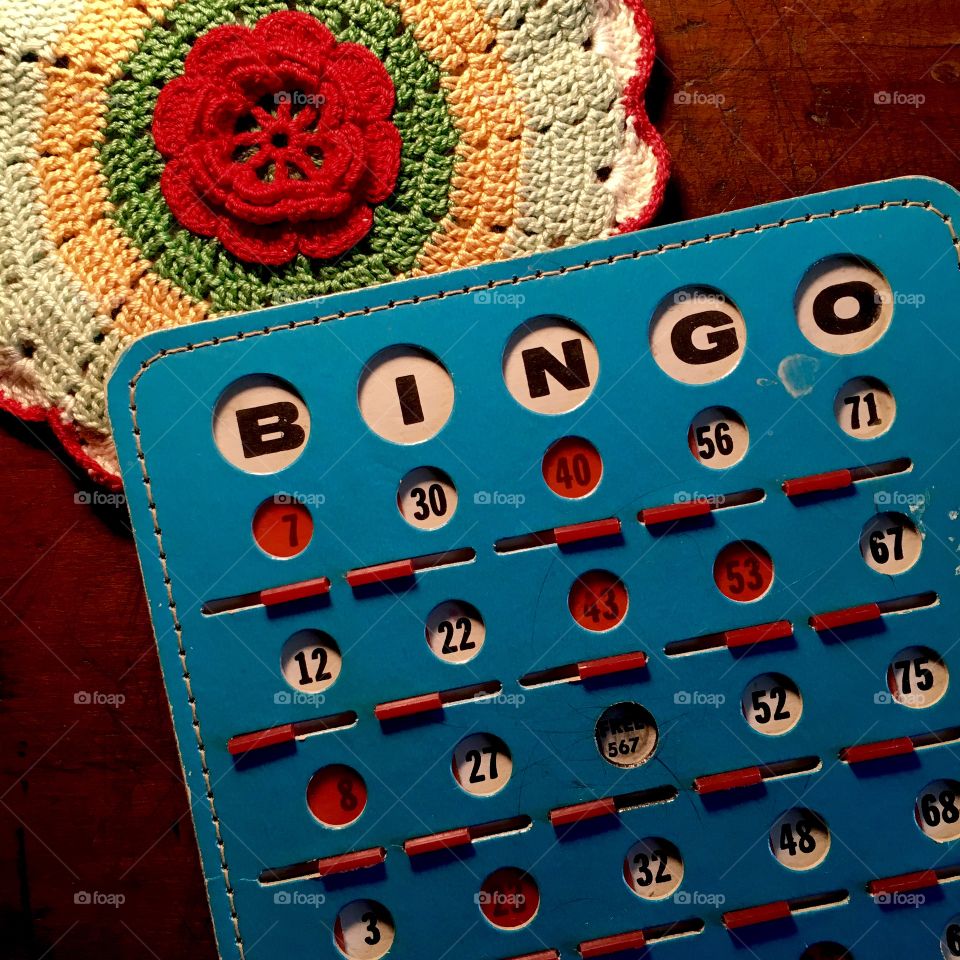 Retro bingo card