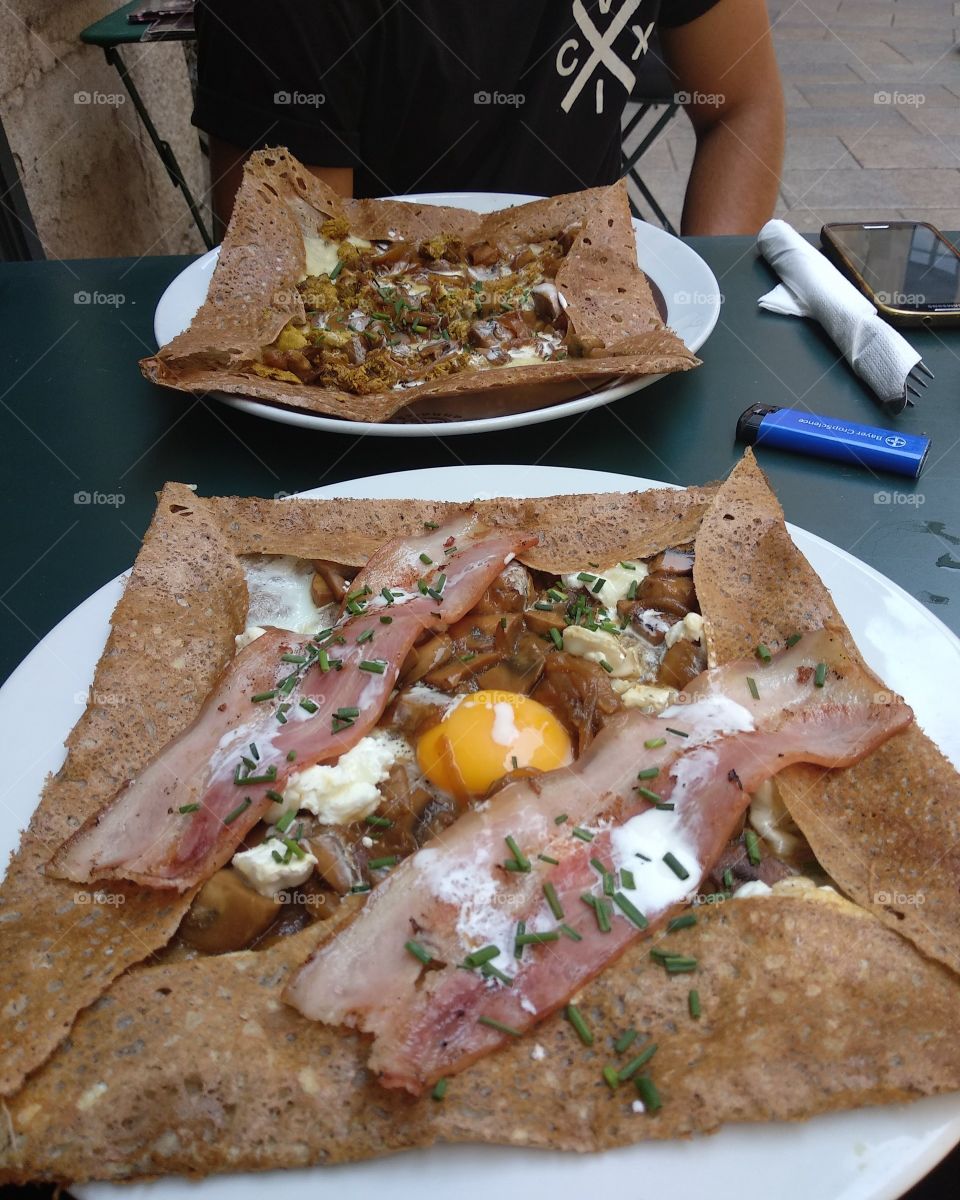 eat wonderful crepes in girona one beautiful city in spain.
