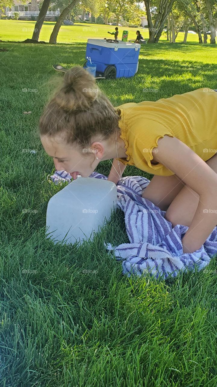 ice blocking and fun