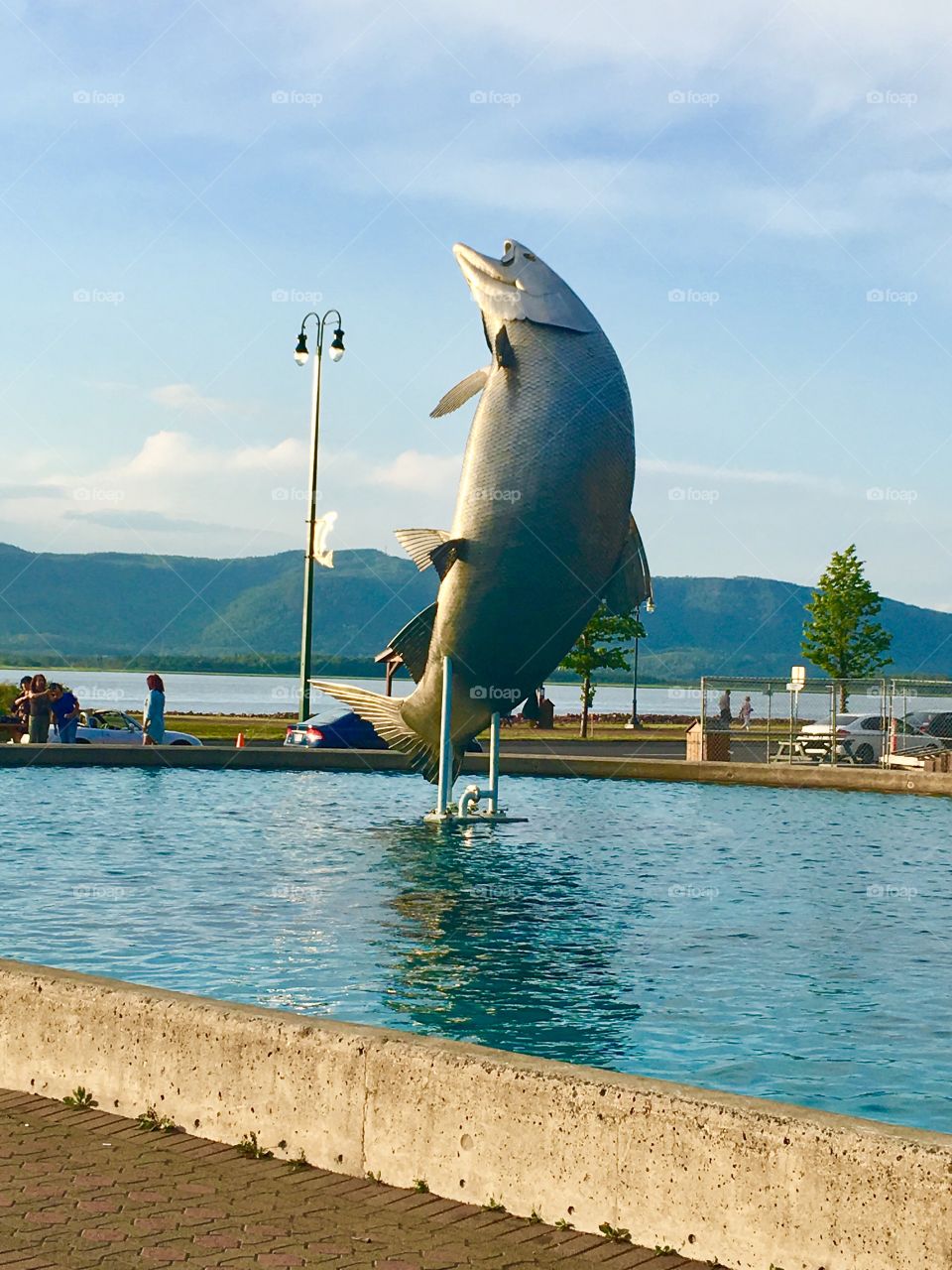 Biggest saumon statue in the world