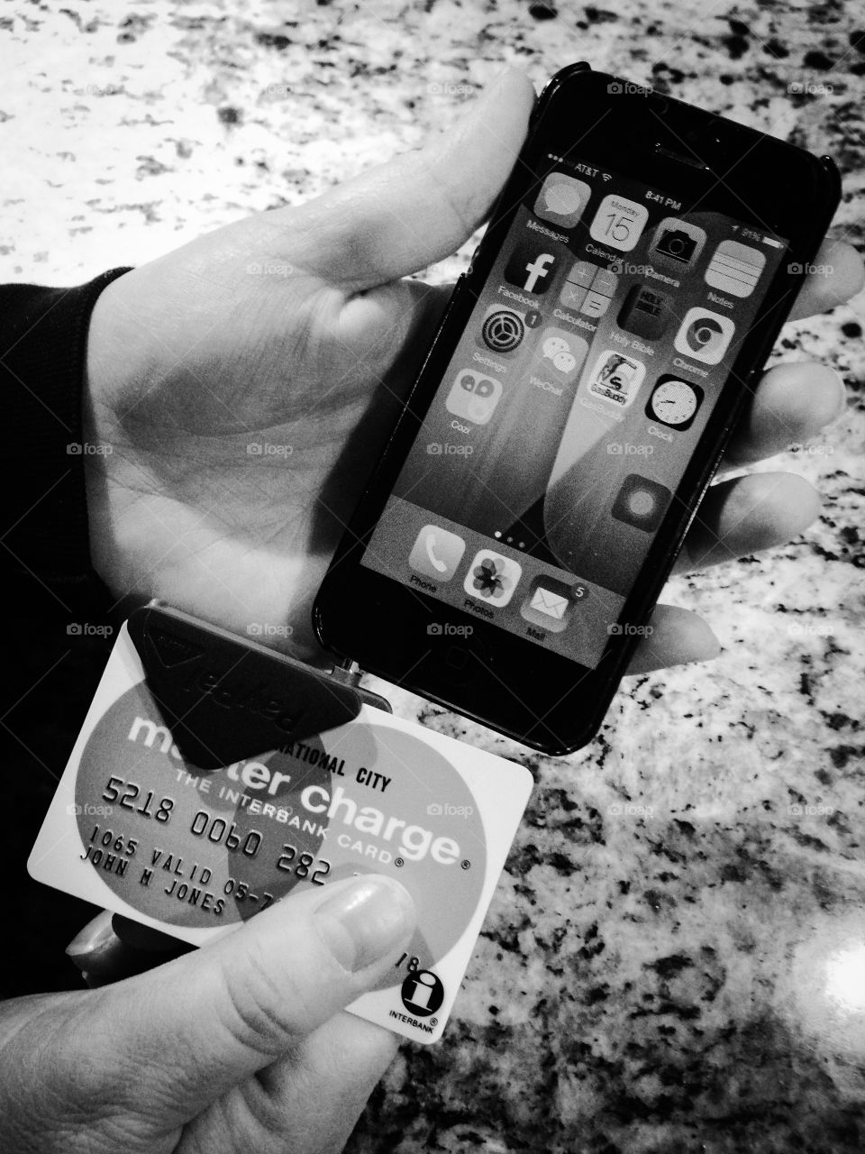 Credit card by iPhone