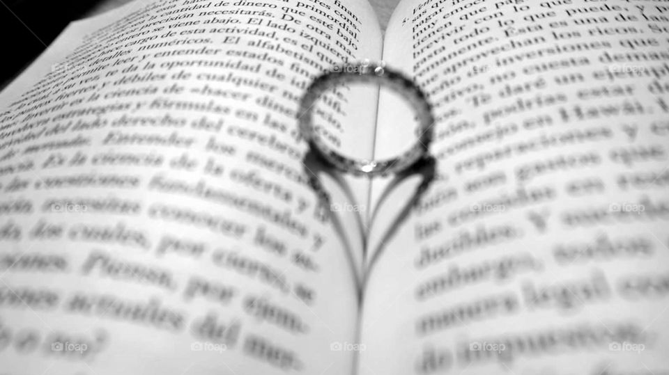 Book#letters#ring#black&white