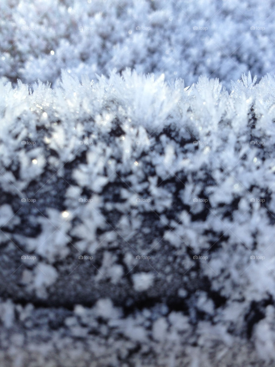 Ice crystals on roof of my car