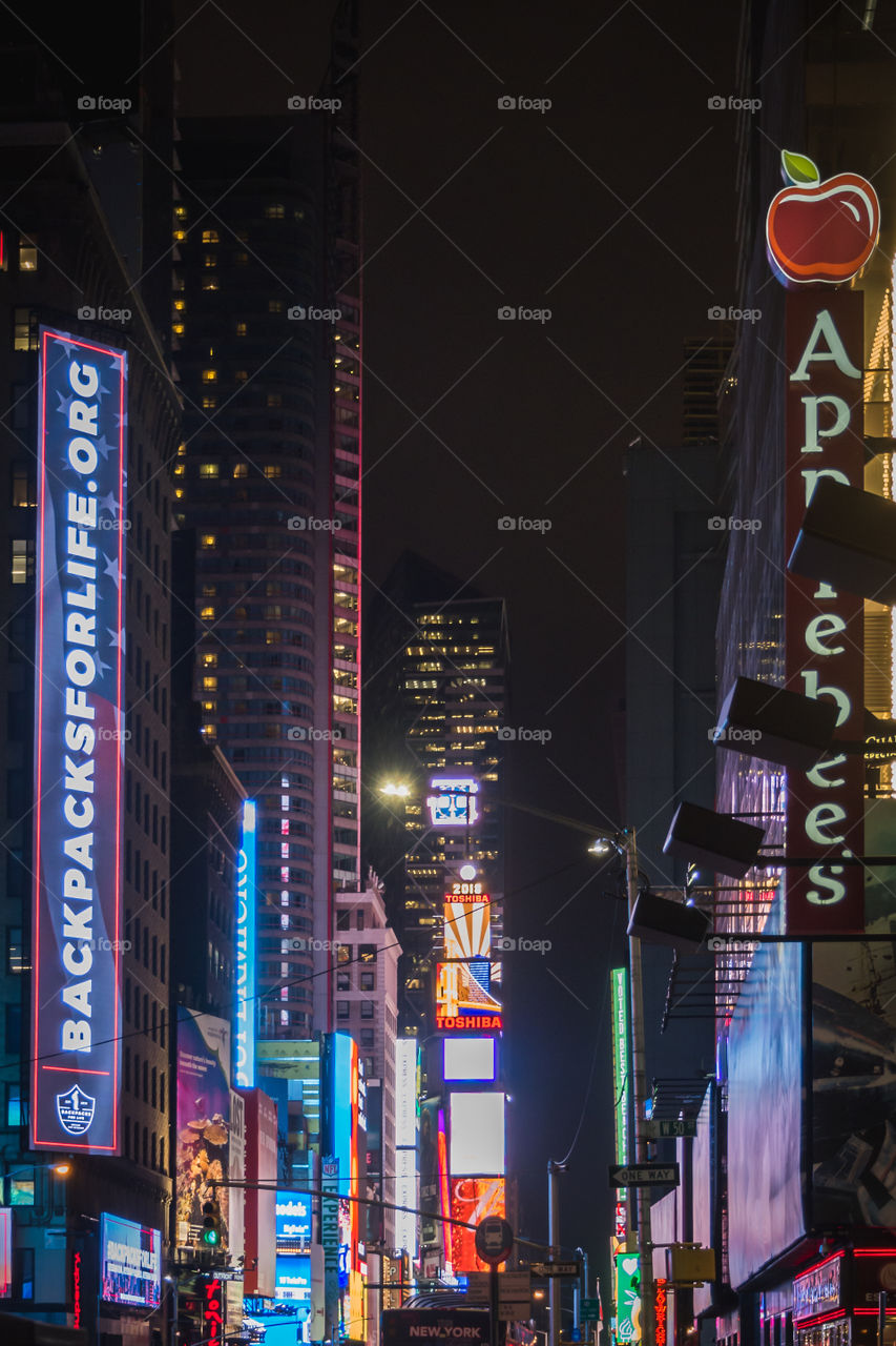 Time square at night in New York 