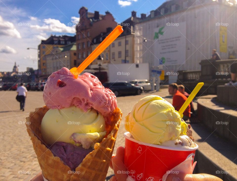 Ice cream on the streets of Stockholm