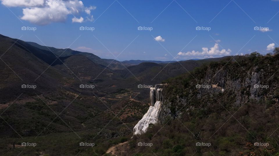Waterfall cliff landscape