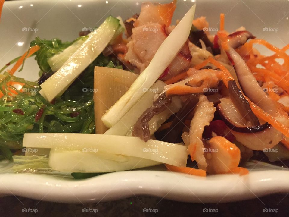 Sushi squid salad