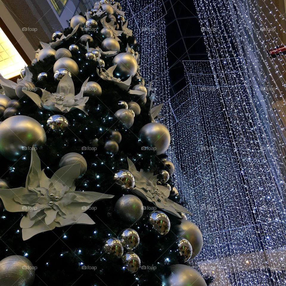 Fancy tree. Decorated Christmas tree