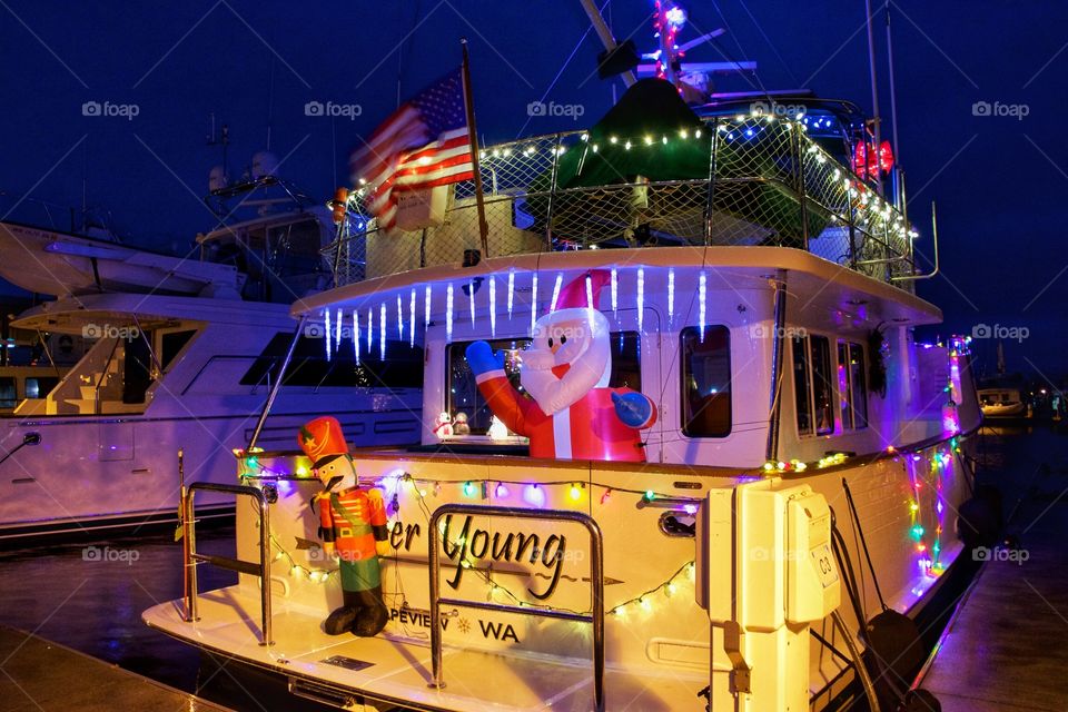 Christmas boat