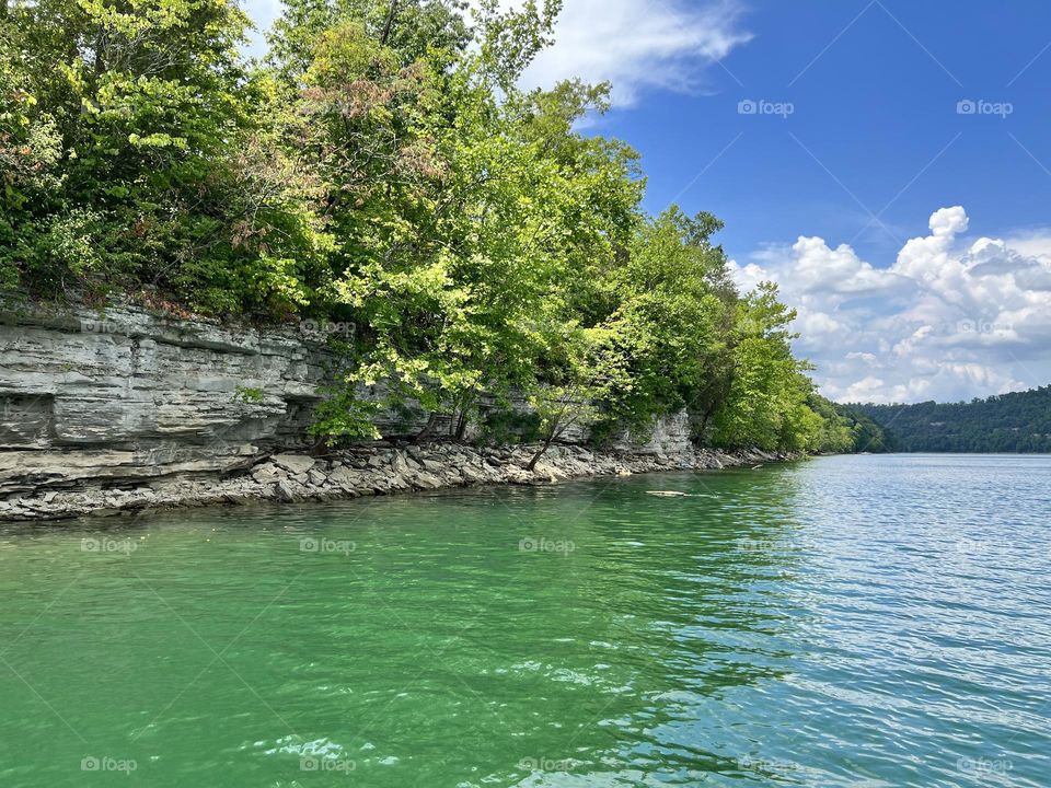 A beautiful, hot, summer day  on the lake 