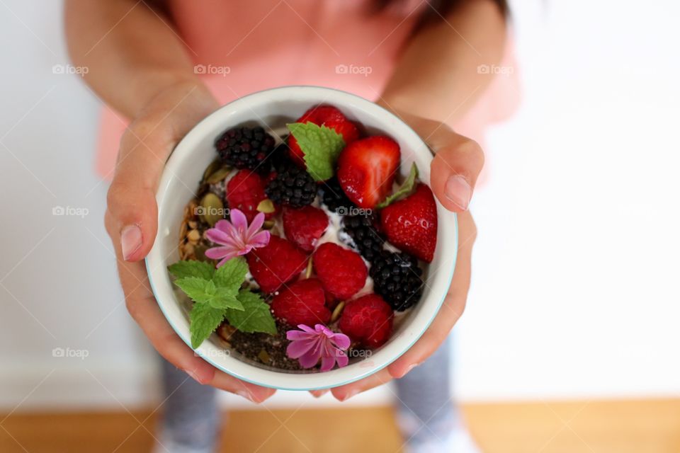 Close-up of bowl with fruit