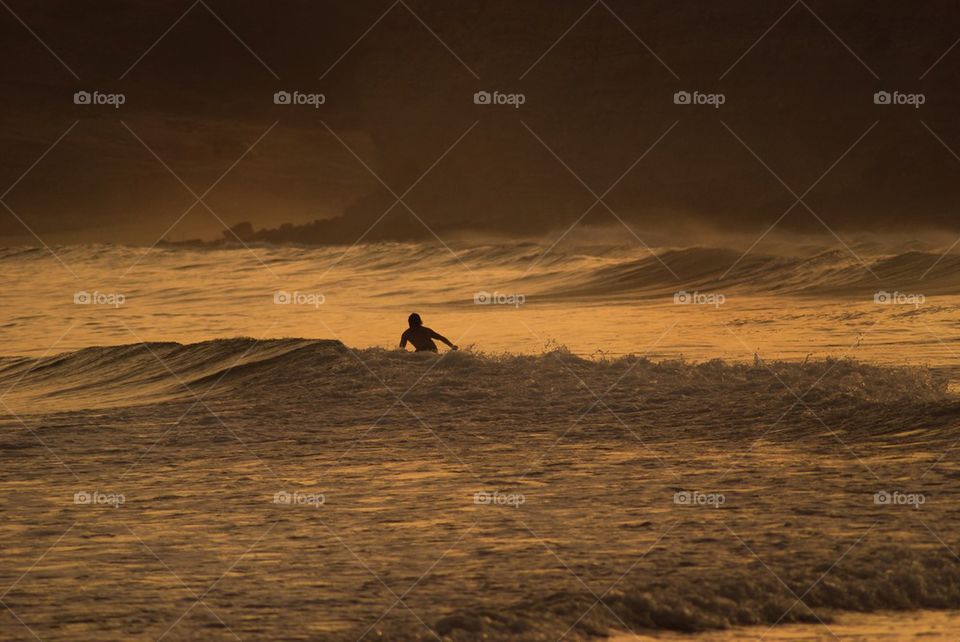 Surfer surfing