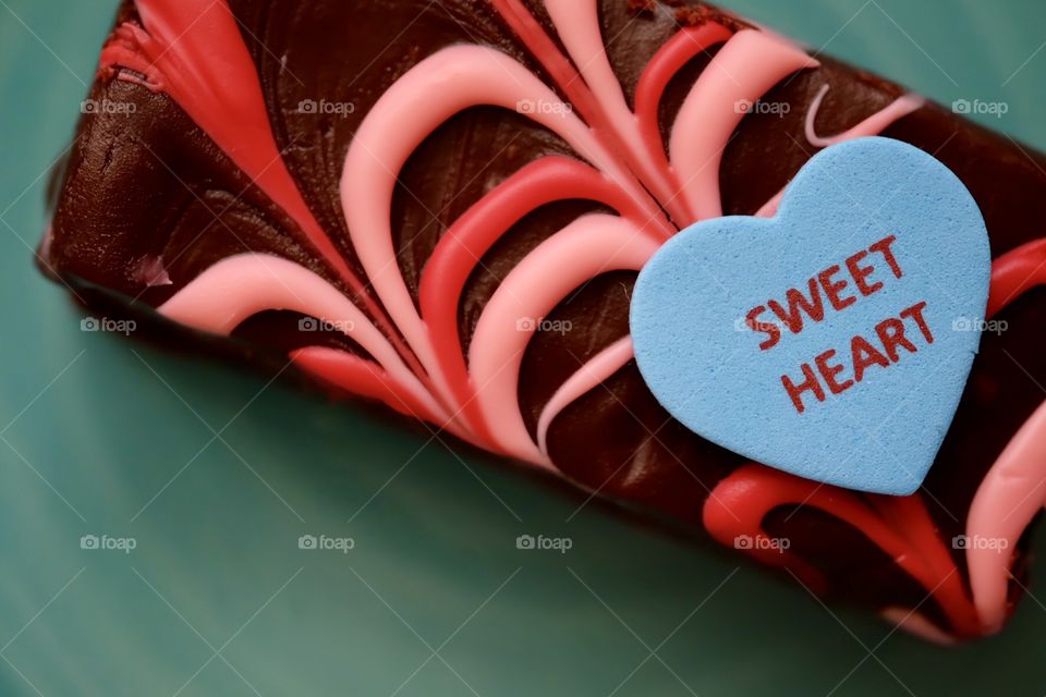 Valentine’s Day Colorful Sweetheart Brownie 