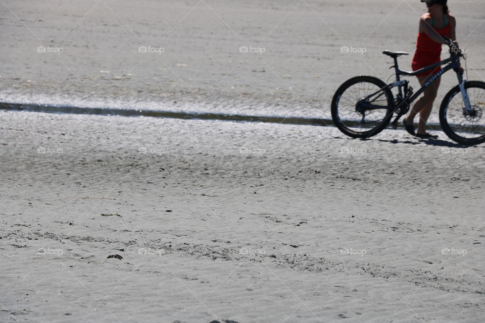 Biking on the sand