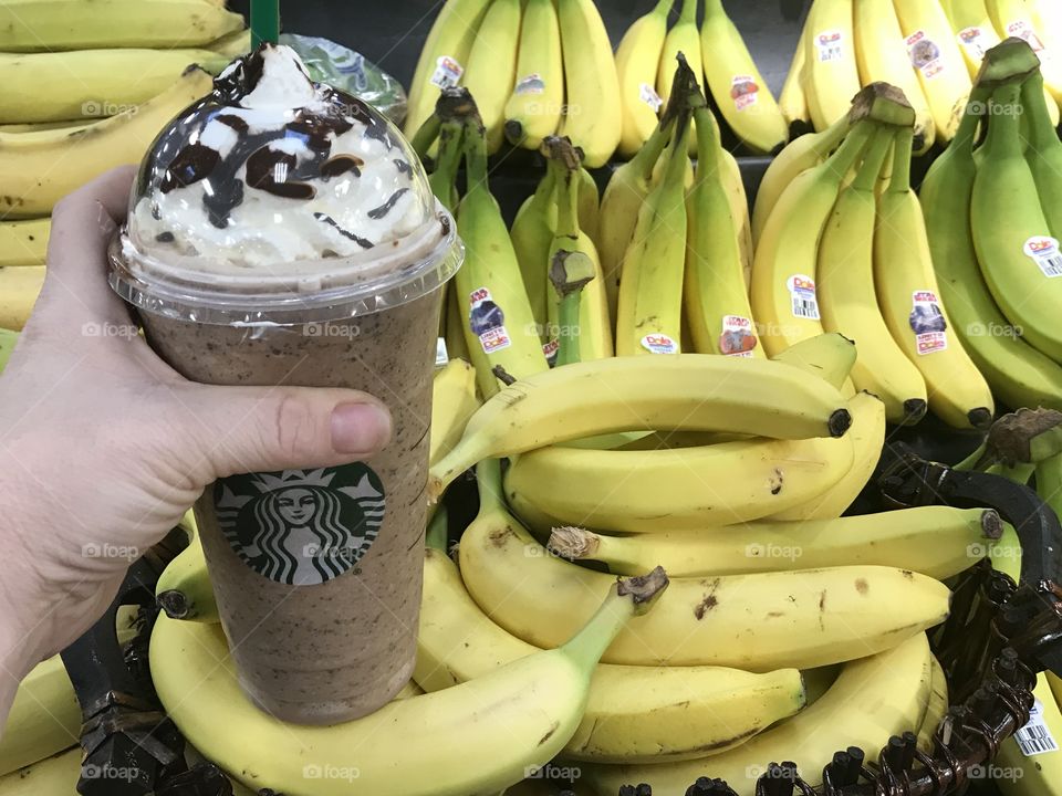 I’m bananas over Starbucks coffee Frappuccino 