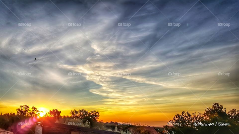 sky landscape cloud sun